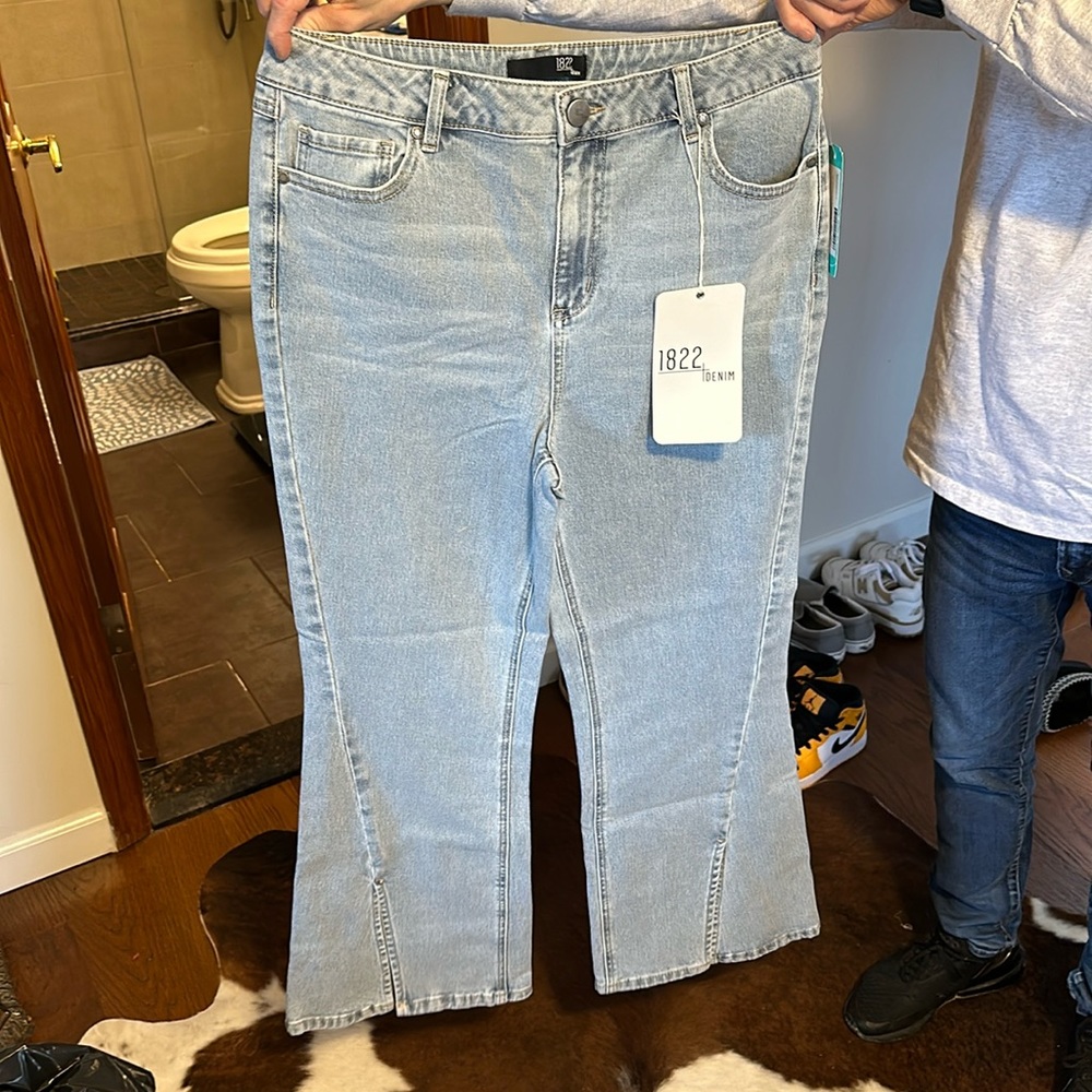 High rise slim bootcut jeans